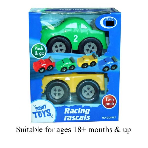 2pcs Racing Car 2 Asstd by AtoZ Toys