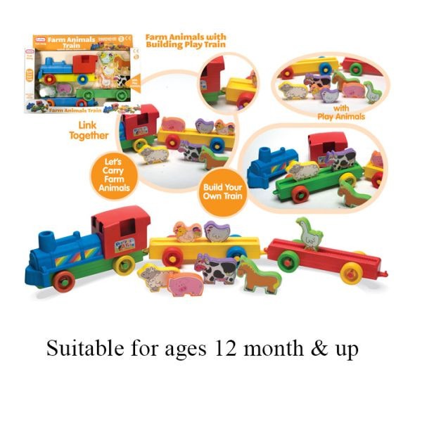Farm Train Set (55210) by AtoZ Toys