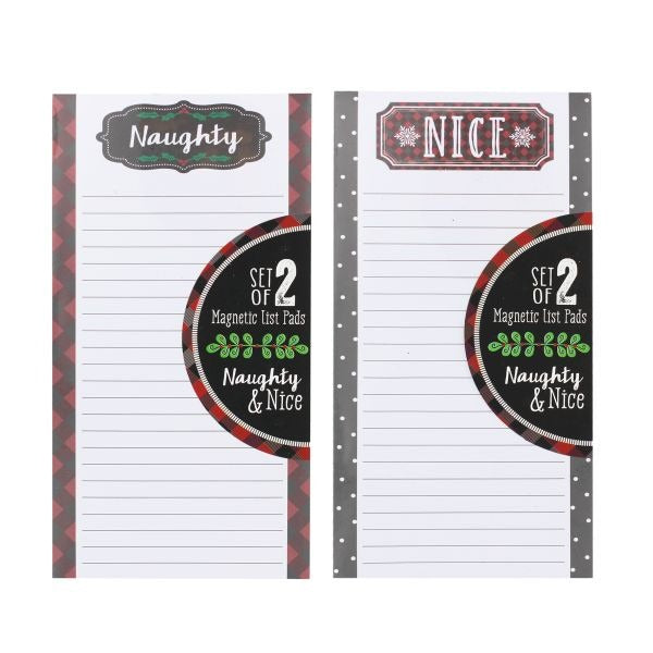 Tri-coastal Design Christmas Elf Naughty And Nice Set Of 2 List Note Pads by Juliana
