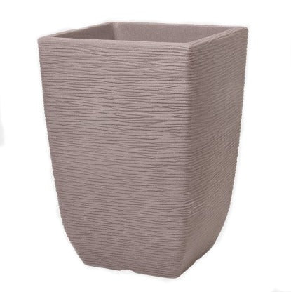 Stewart 48cm Tall Square Cotswold Planter - Dark Brown
