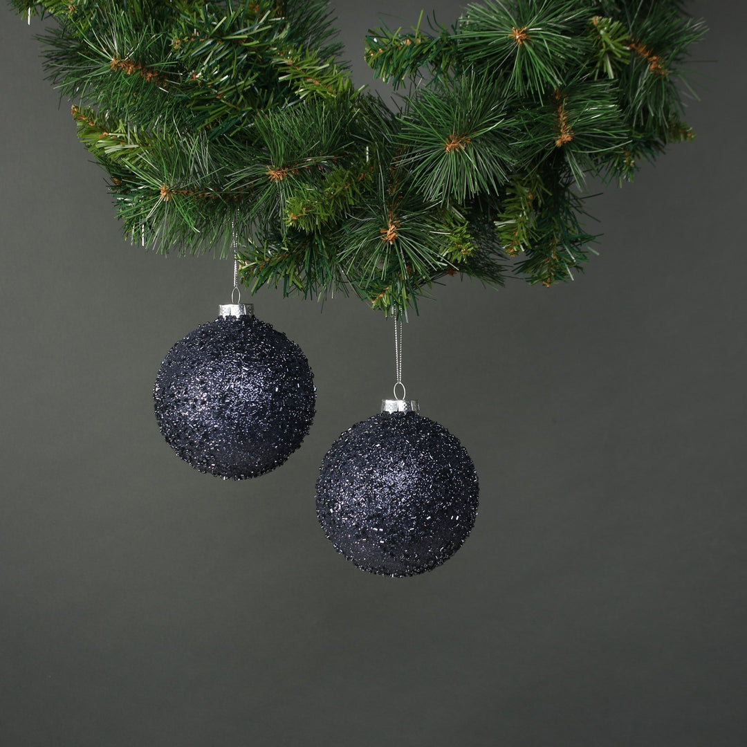Marin 10cm Glass Bauble Blue (Set of 4)