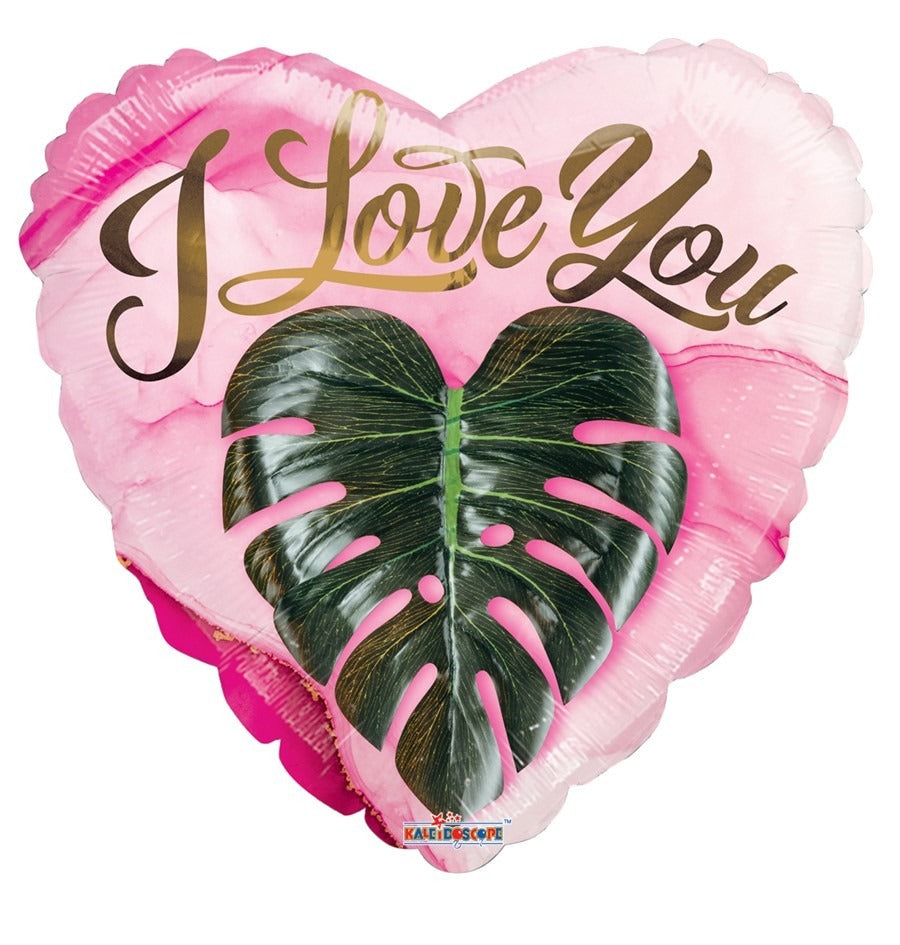 18\\\" ECO ONE Balloon - Love you heart leaf