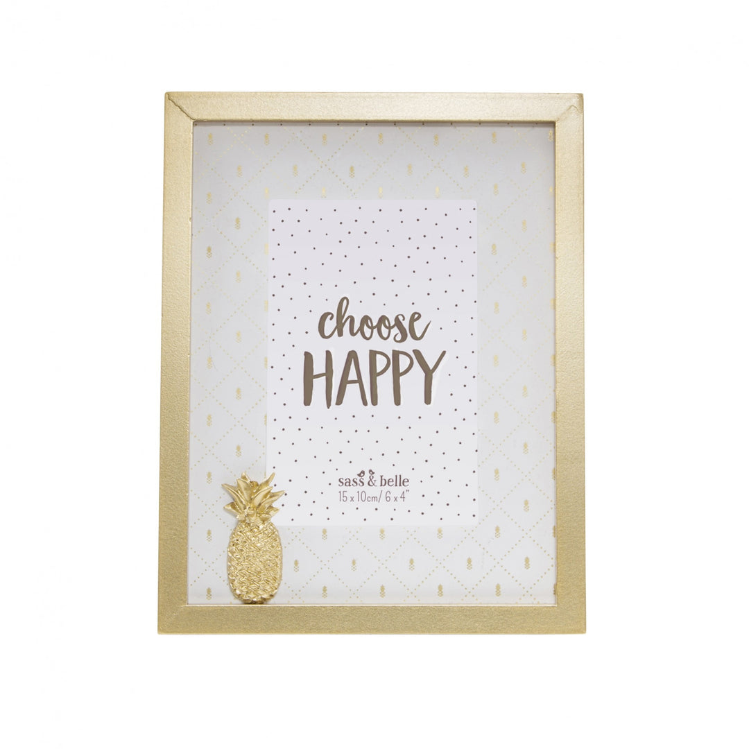 Touch of Gold Pineapple Photo Frame (6 x 4 inch)
