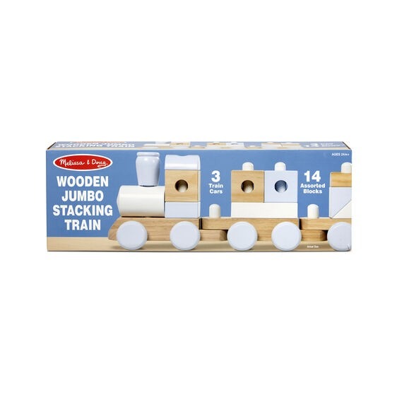 Wooden Jumbo Stacking Train - Natural