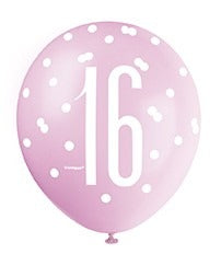 Assorted All Over Print 16th Latex Balloon