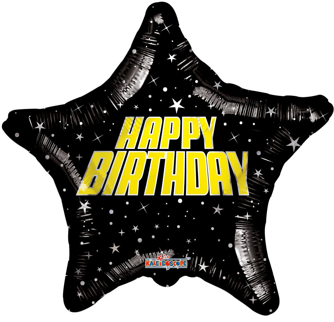Holographic Space Themed Birthday Balloon - 18 Inch