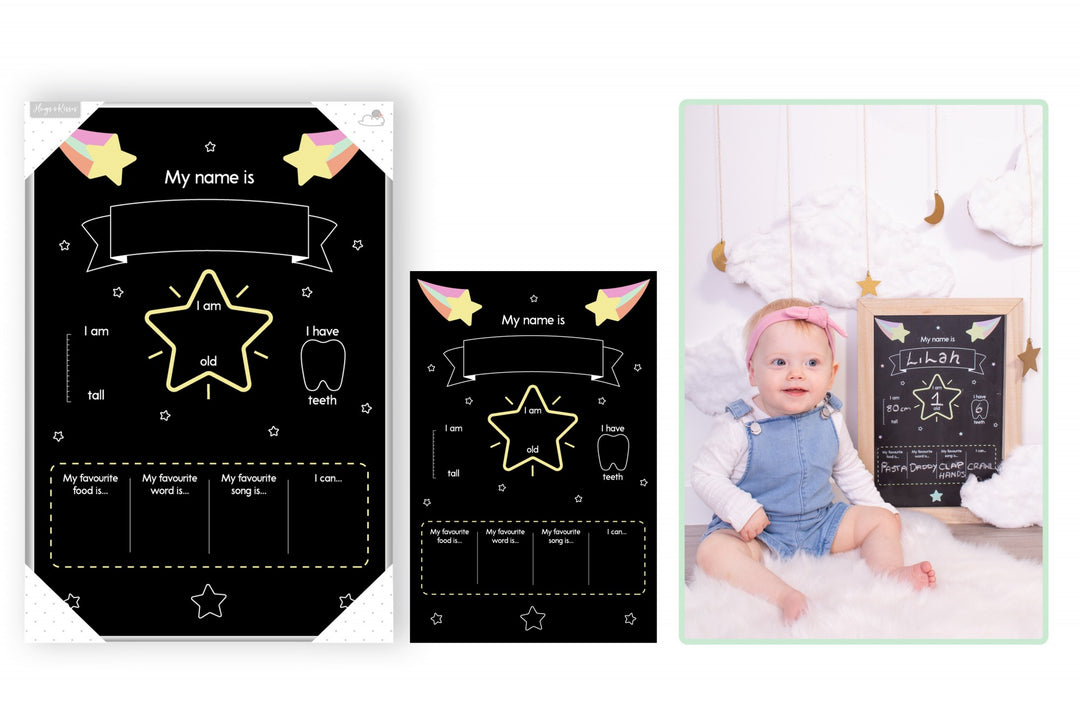 Baby Milestone Chalkboard Tracker