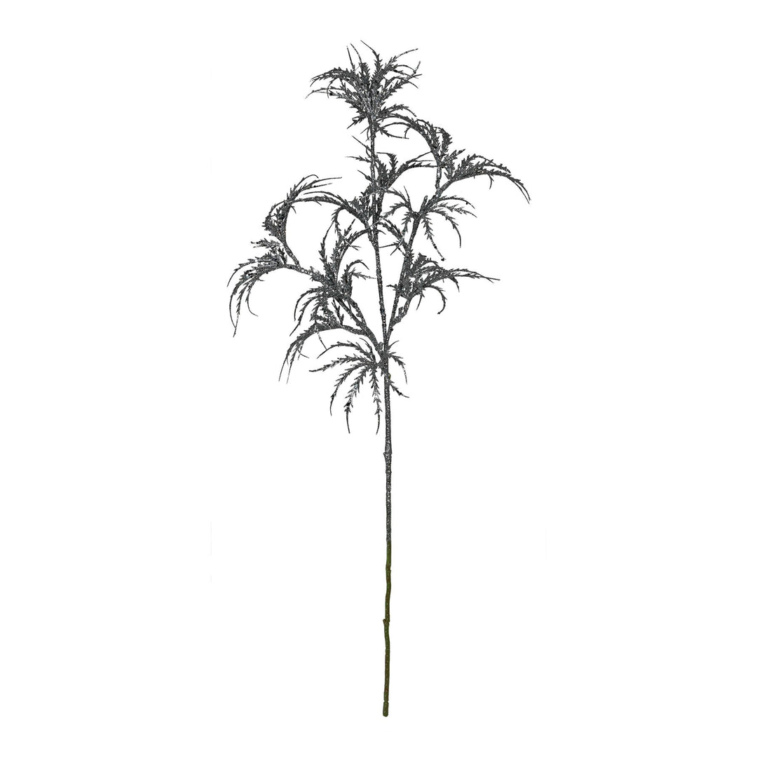 Pewter Glitter Aralia Leaf Stem