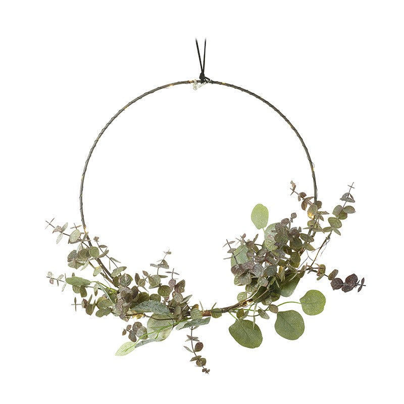 Hoop Wreath With Green Leaves