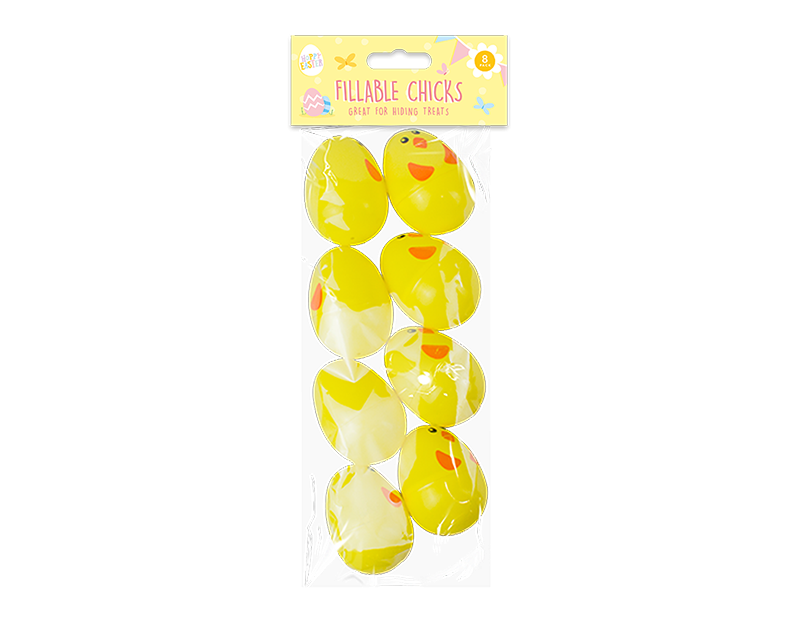 Easter Chick Fillable Eggs (8 Pack)