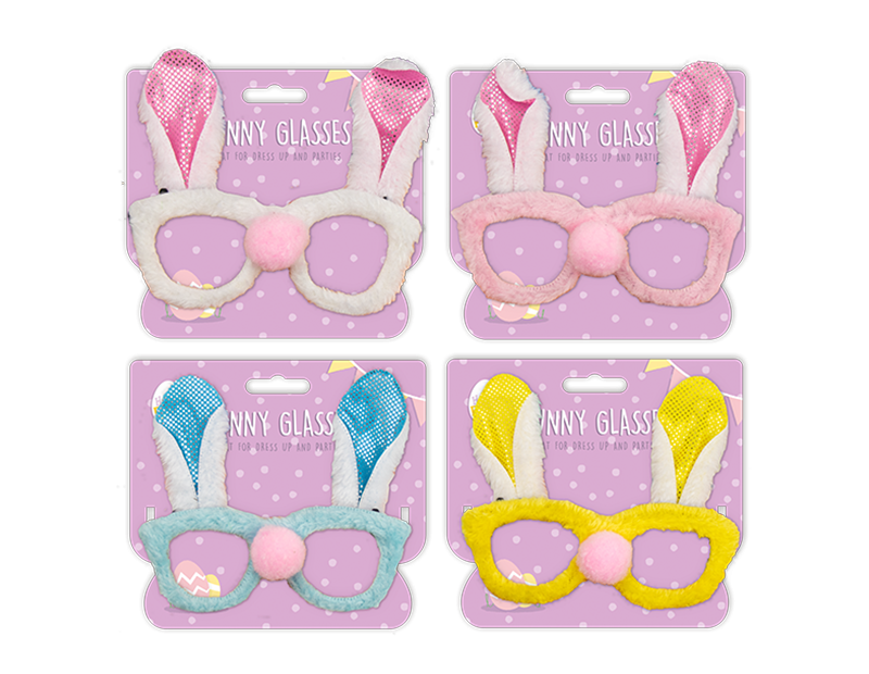Easter Bunny Novelty Glasses (Assorted)