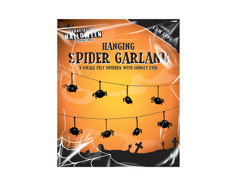 Hanging Spider Garland (1.5m)