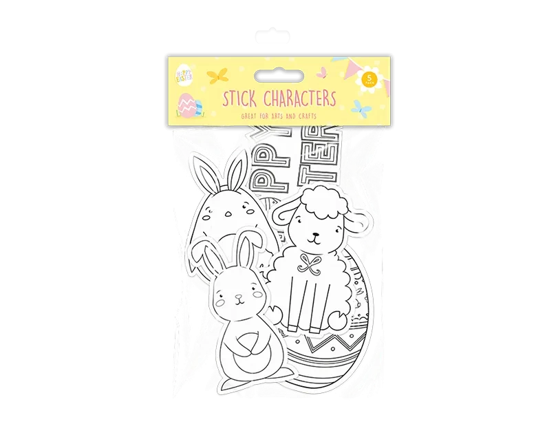 Pack of 5 Easter Stick Characters