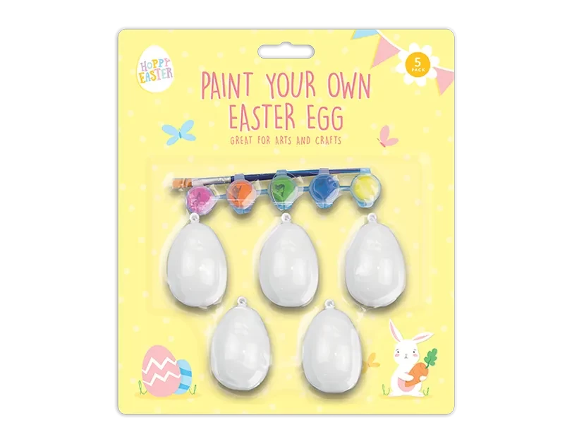 Pack of 5 Paint Your Own Egg Decoration