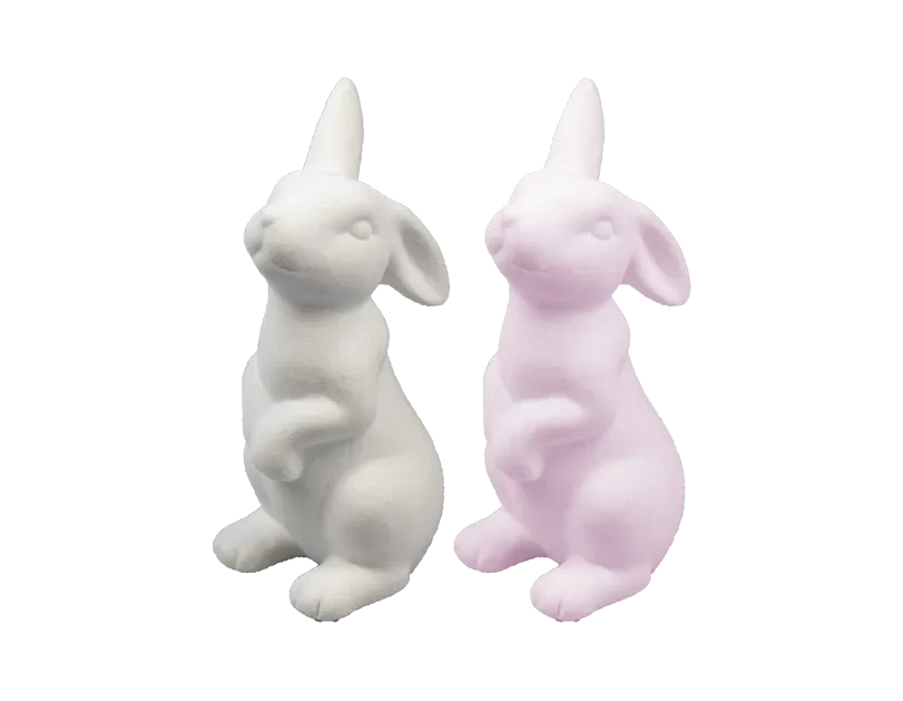 Flocked Bunny Ornament