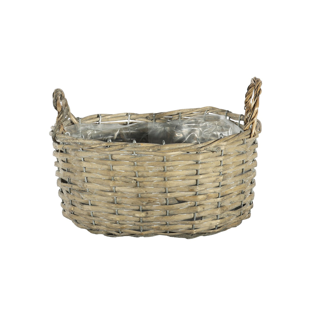 Natural Oval Split Willow Basket With Ears (12cm H)