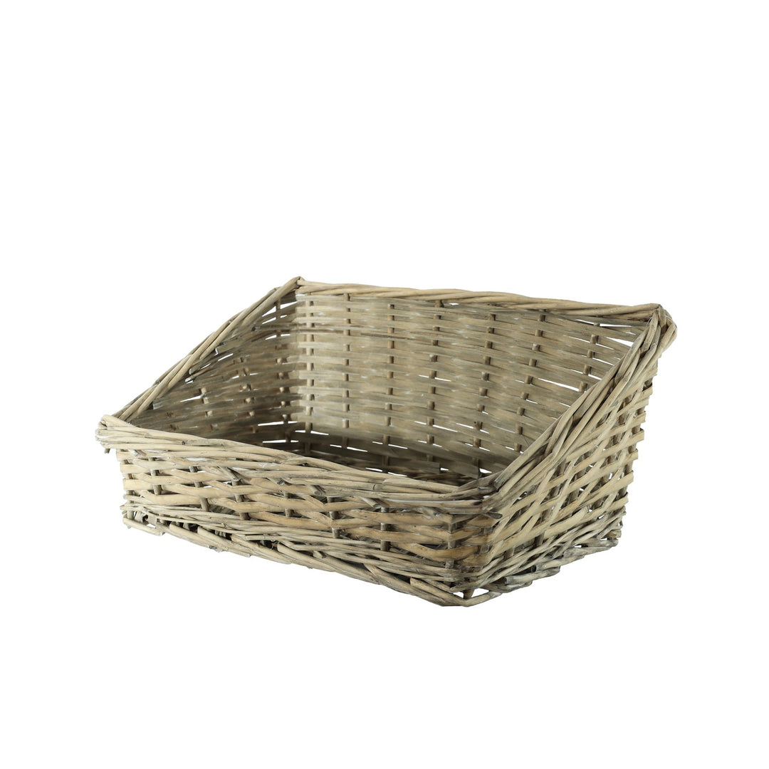 Natural Softwood Square Sloped Basket 42cm