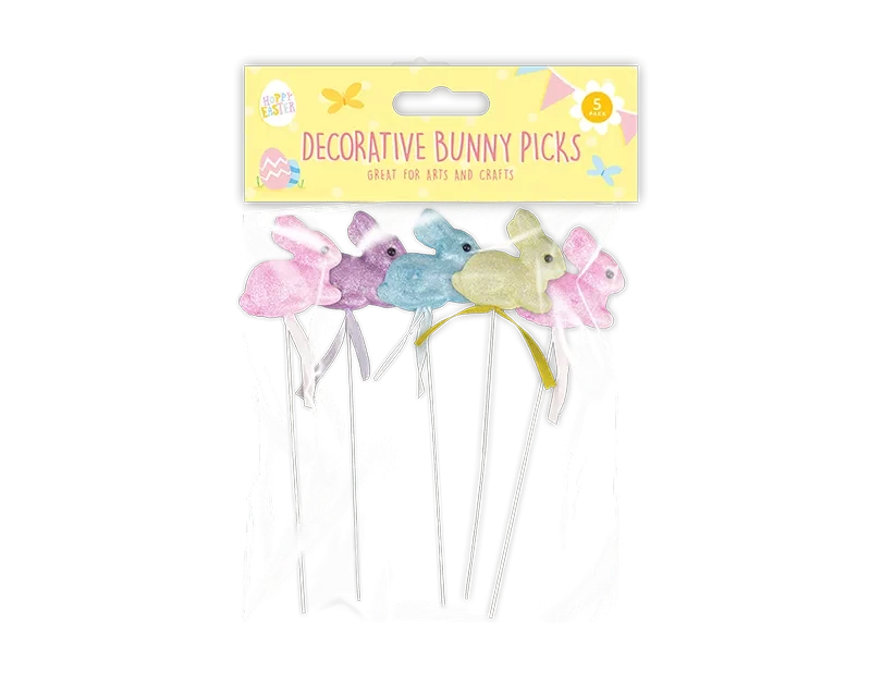 Pack of 5 Mini Bunny Decorative Picks