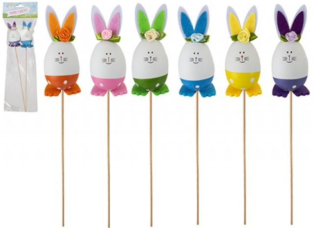 Pack of 2 Assorted Easter Rabbit Picks