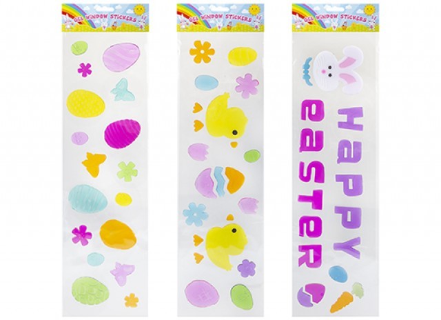 Easter Gel Window Stickers (15 x 55 cm)