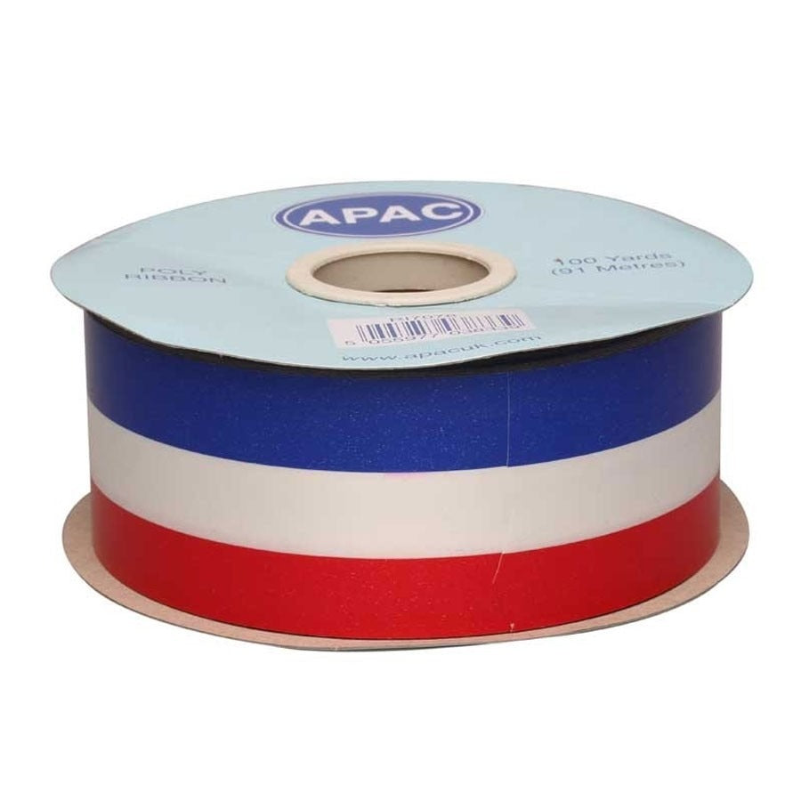 Tri-Colour Ribbon 50mm (red white and blue)