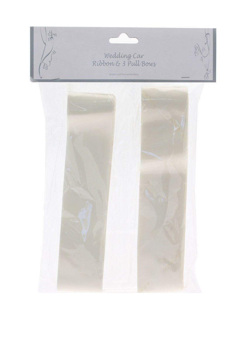 Ivory Wedding Car Ribbon Set