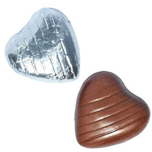Silver Foil Chocolate Hearts 500g