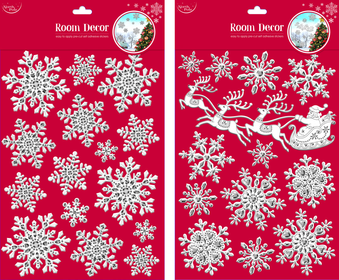 White/Silver Room Stickers (Assorted Designs)