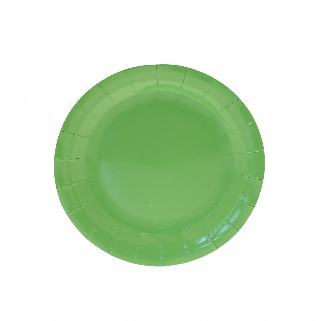 7 Inch Lime Green Paper Plates Pack of 8