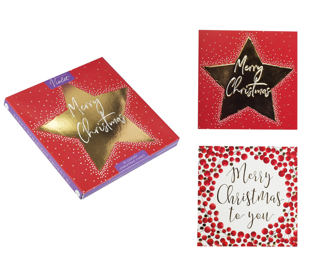 Merry &amp; Bright 10 Pack Cards