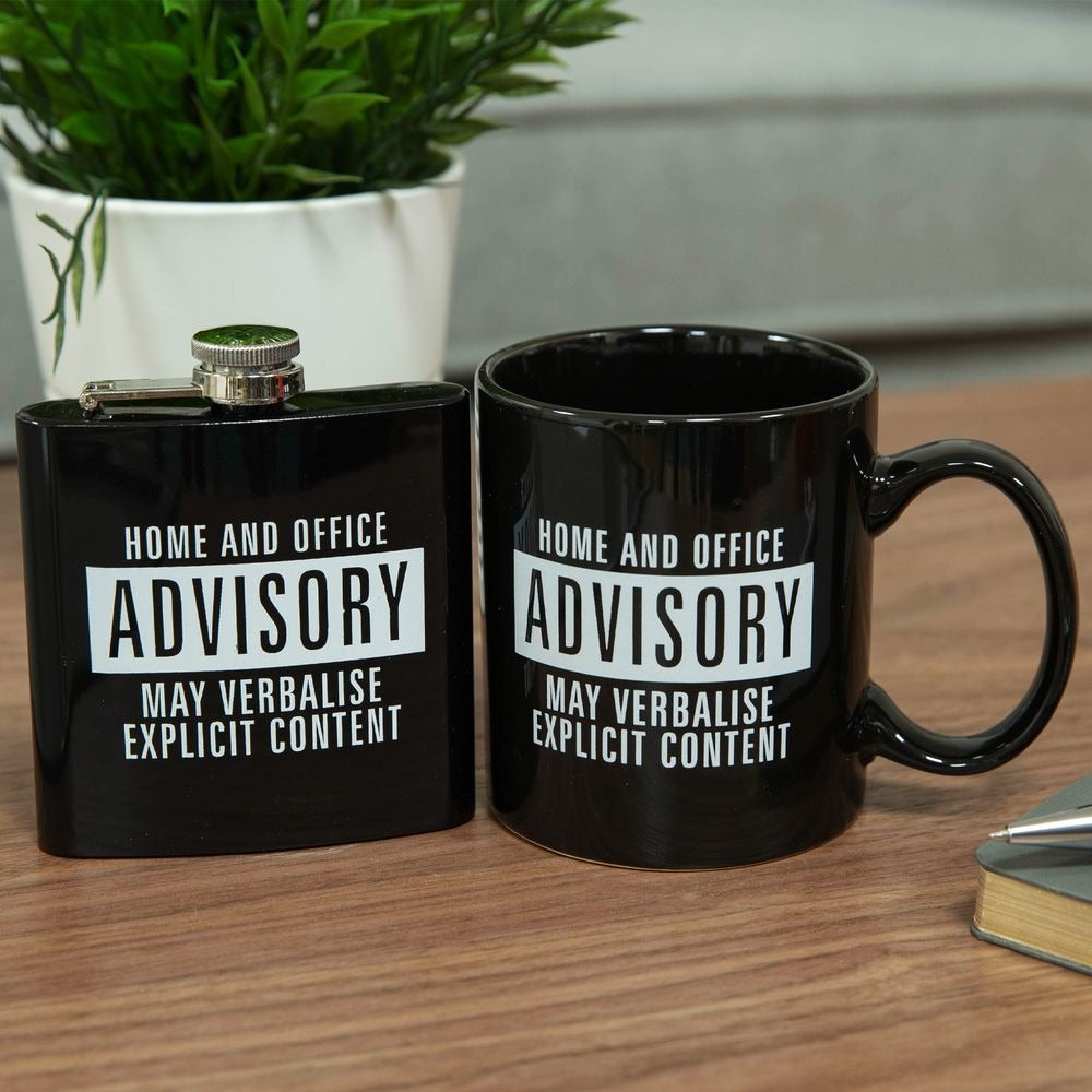 Mug &amp; Hip Flask Set - Explicit Content