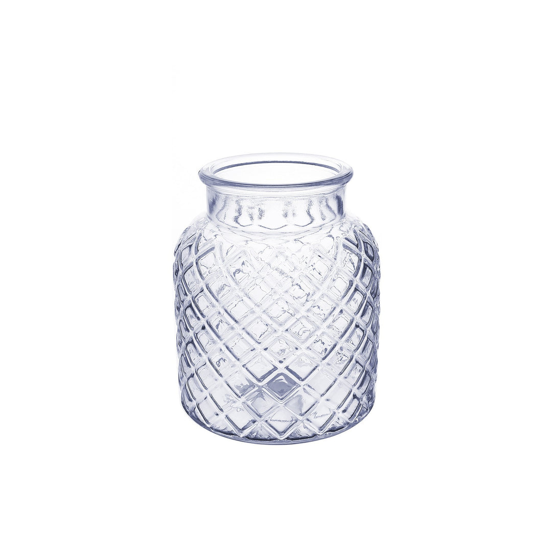 Clear Glass Haversham Vase (16cm x 13.5cm)