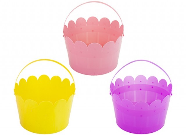 Assorted Easter Plastic Bucket (3 colours)