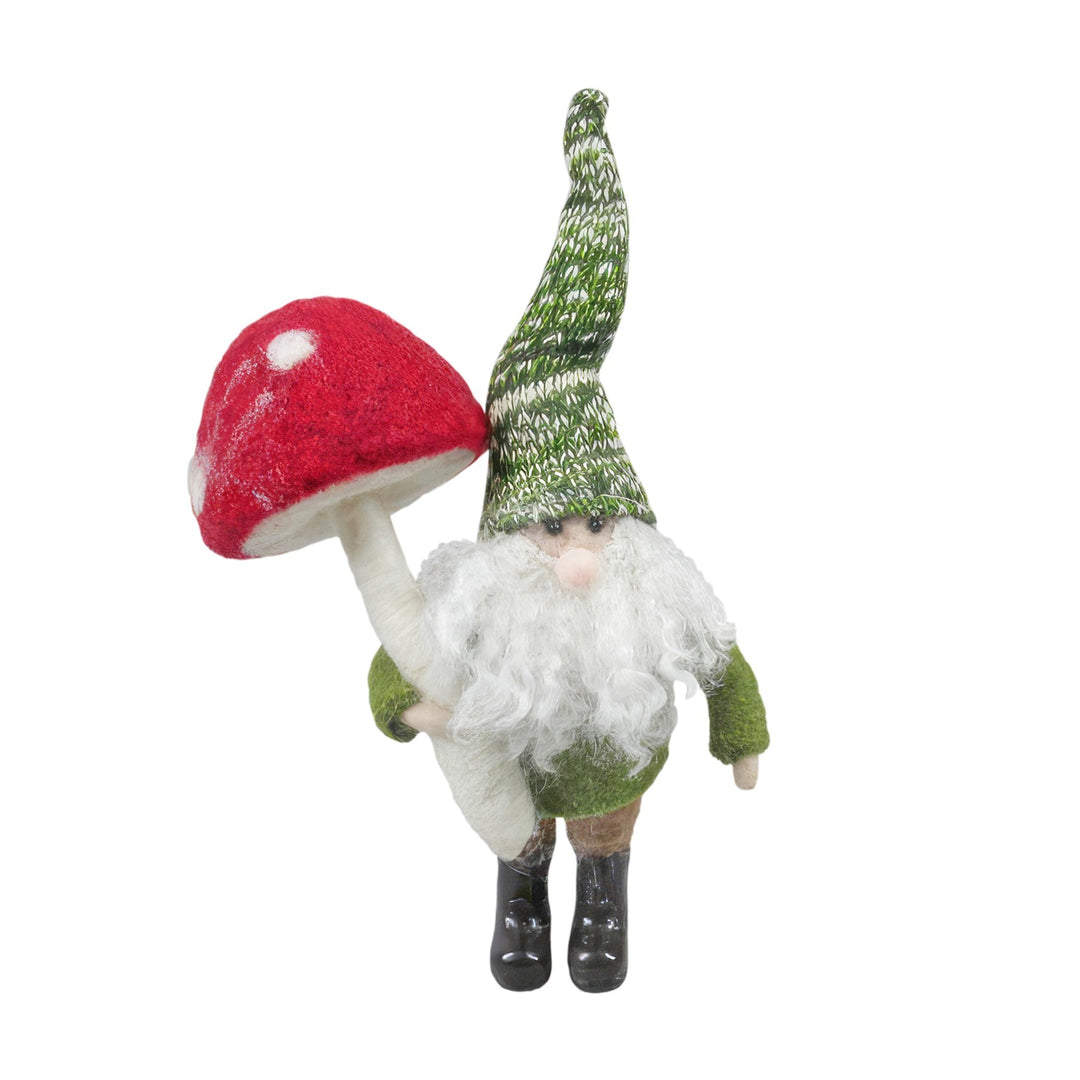 Felt Elf with Green Hat Hanging Decoration (17cm)
