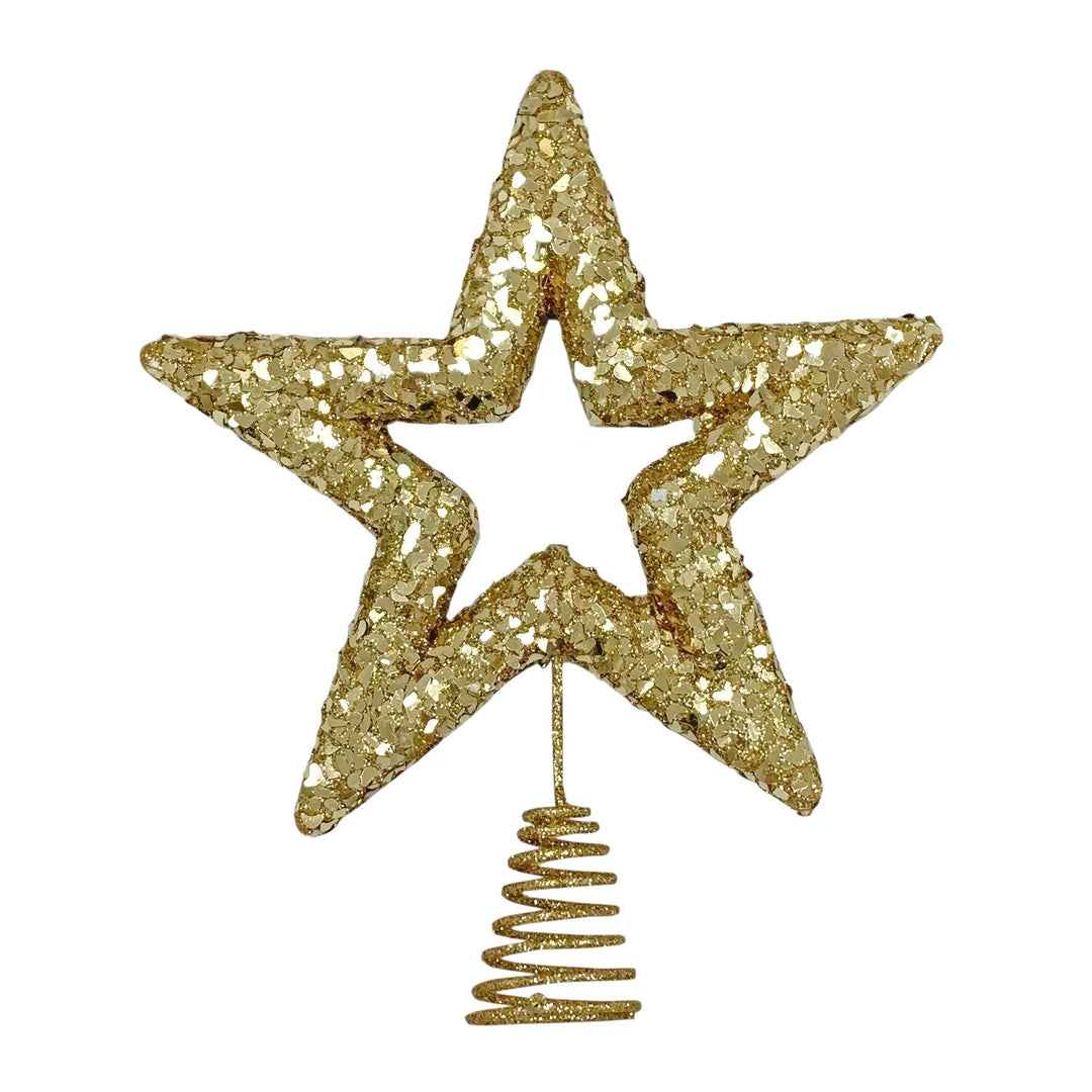 Gold Glitter Star Tree Topper