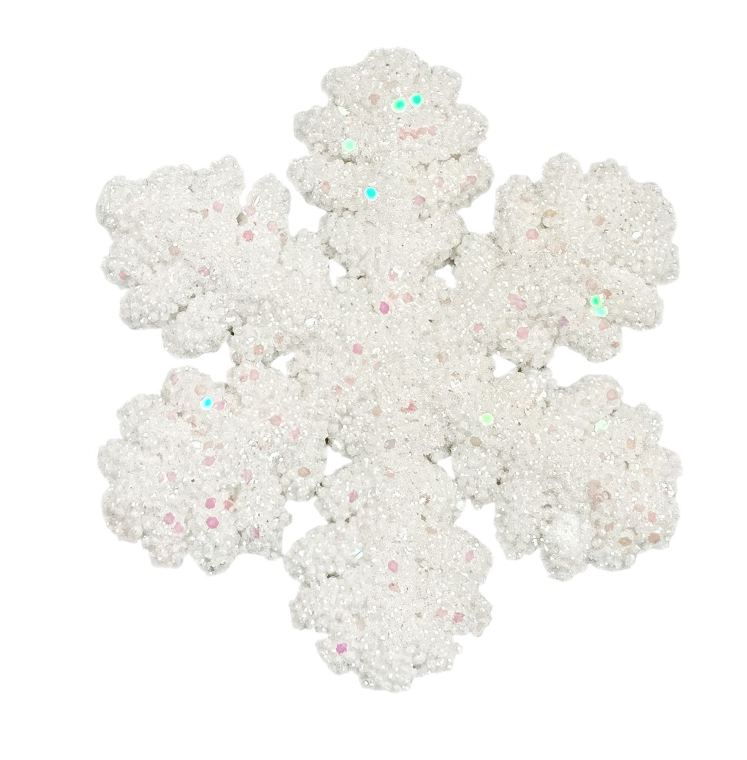 Glitter Irridescent Snowflake Hanging Decoration (15cm)
