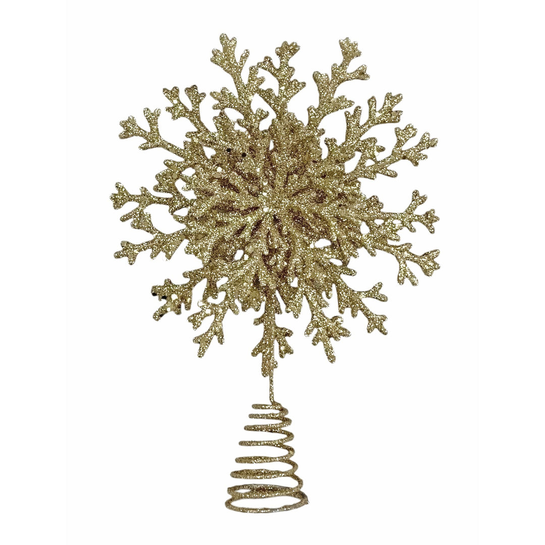 Champagne Snowflake Tree Topper (33cm)