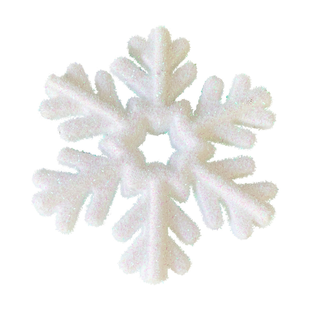 White Glitter Snowflake Hanging Decoration (37cm)