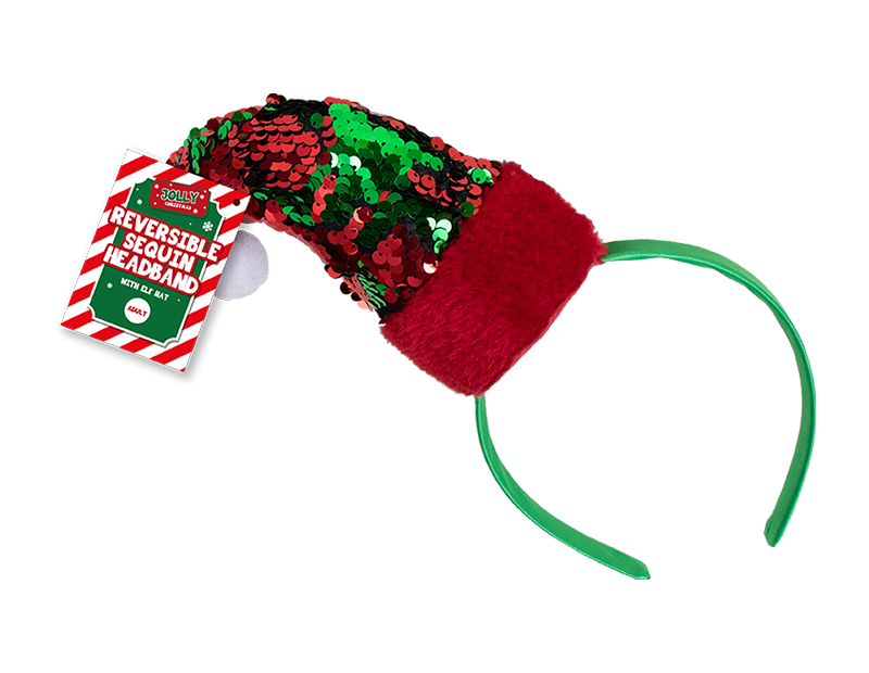Reversible Sequin Elf Hat Headband