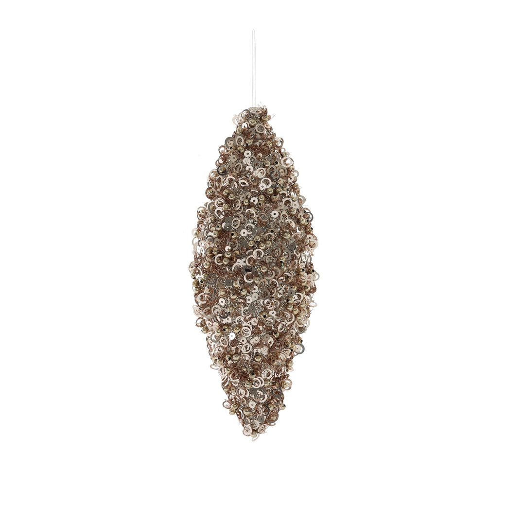 Gold Glitter Droplet Hanging Decoration (18cm)