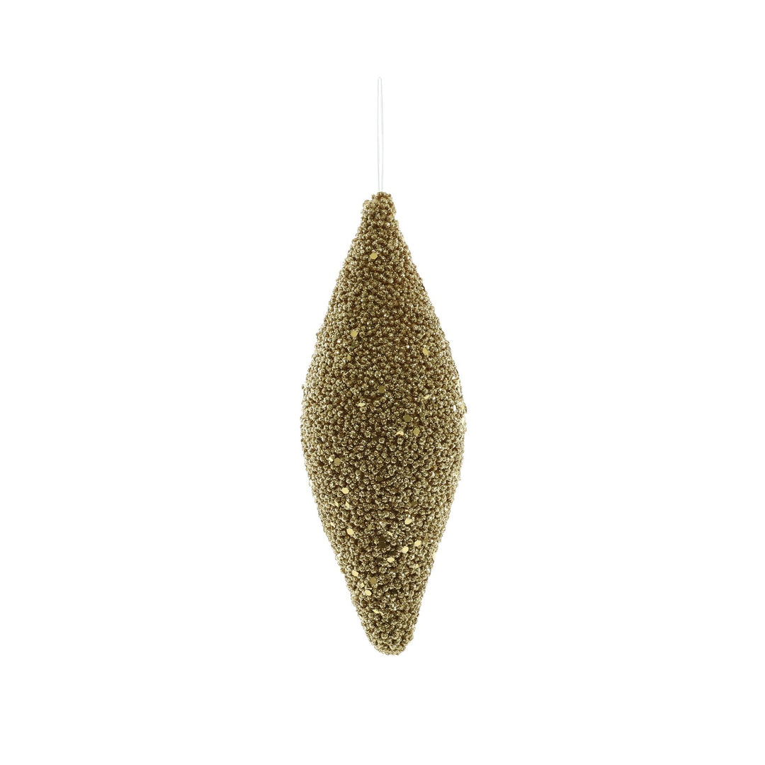 Glitter Drop Hanging Decoration - Gold (18cm)