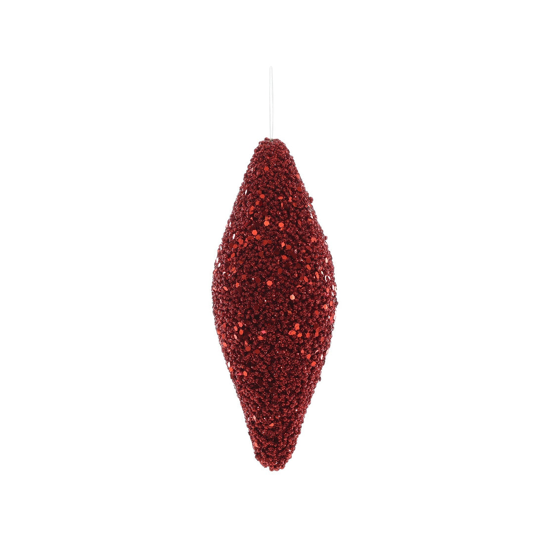 Glitter Drop Hanging Decoration - Red (18cm)