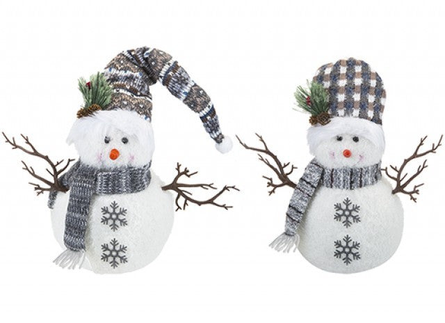 Fabric Snowman Decoration (Assorted)
