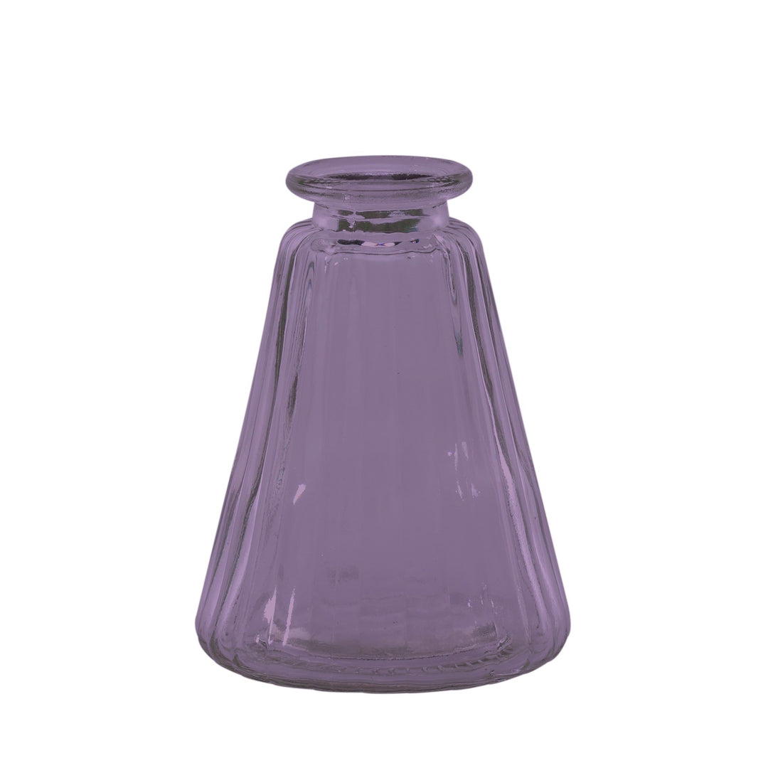 Lilac Pyramid Glass Bottle Vase (10cm)