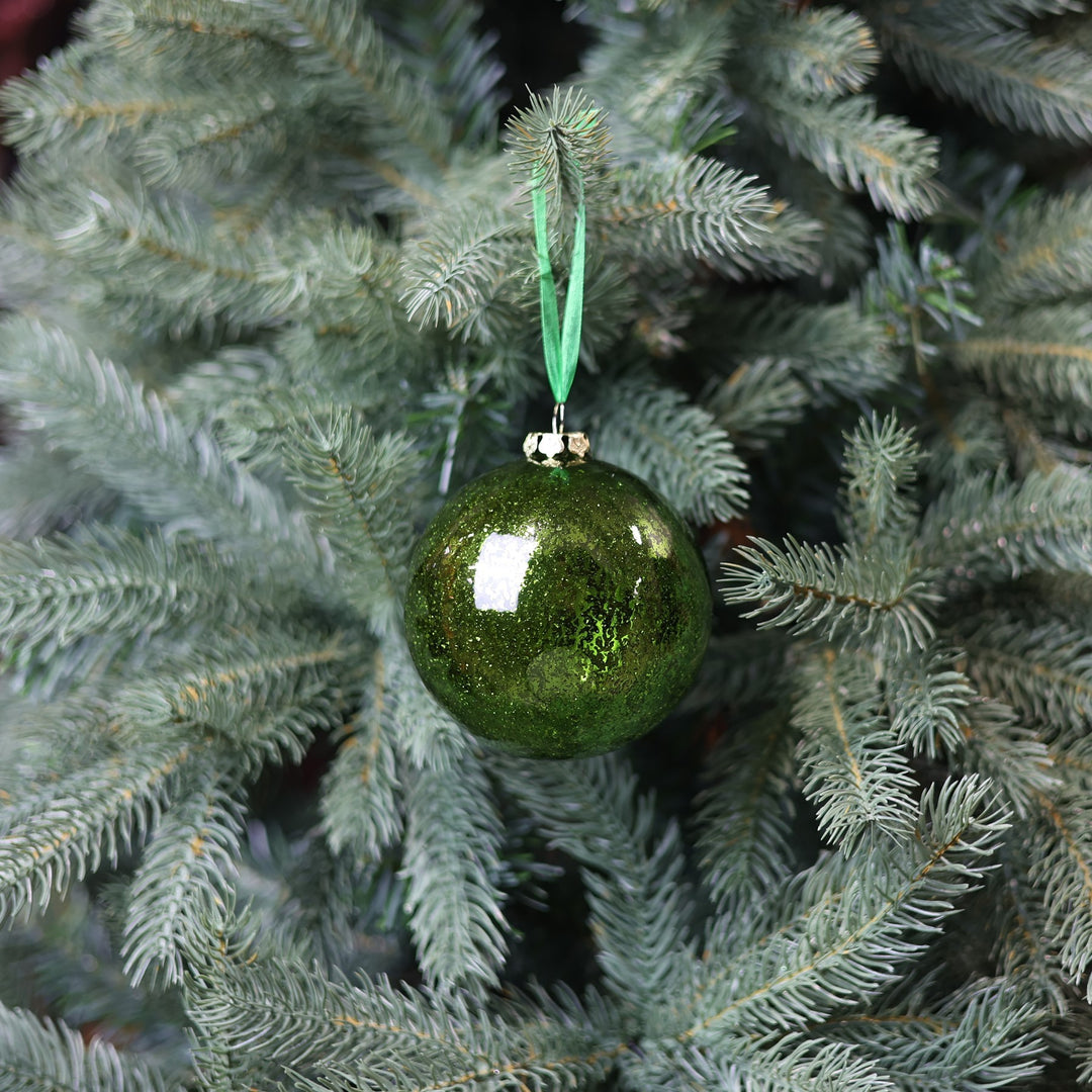 Green Glass Soleo Bauble (10cm)