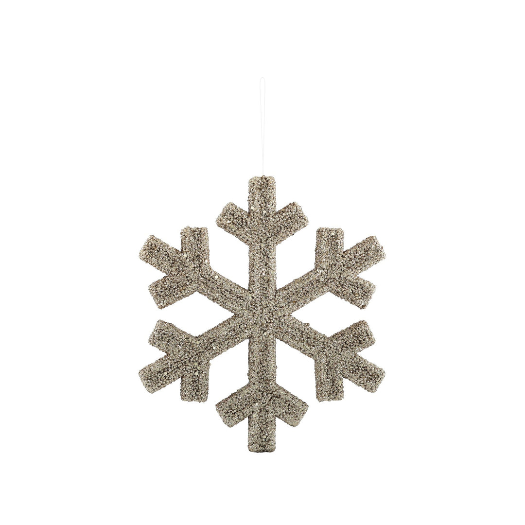 Gold Glitter Snowflake Hanging Decoration (25cm)