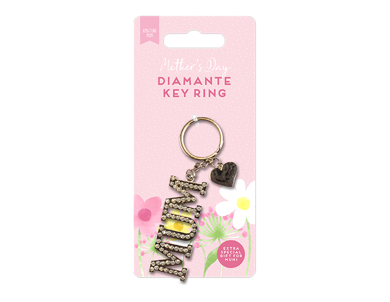 Mum Diamante Keyring