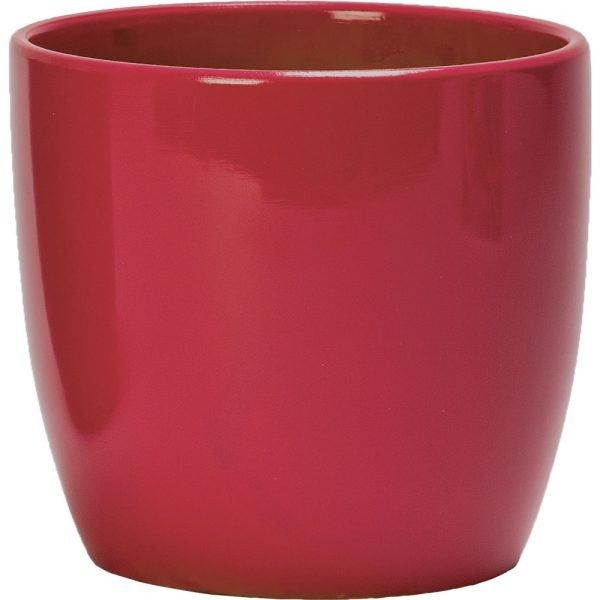 Cherry Red Ceramic Oxford Plant Pot (Pack of 4)