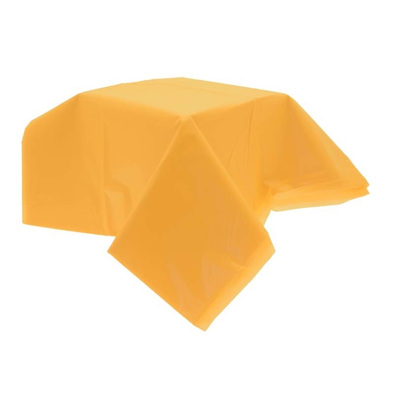 Yellow Rectangle Plastic Table Cover