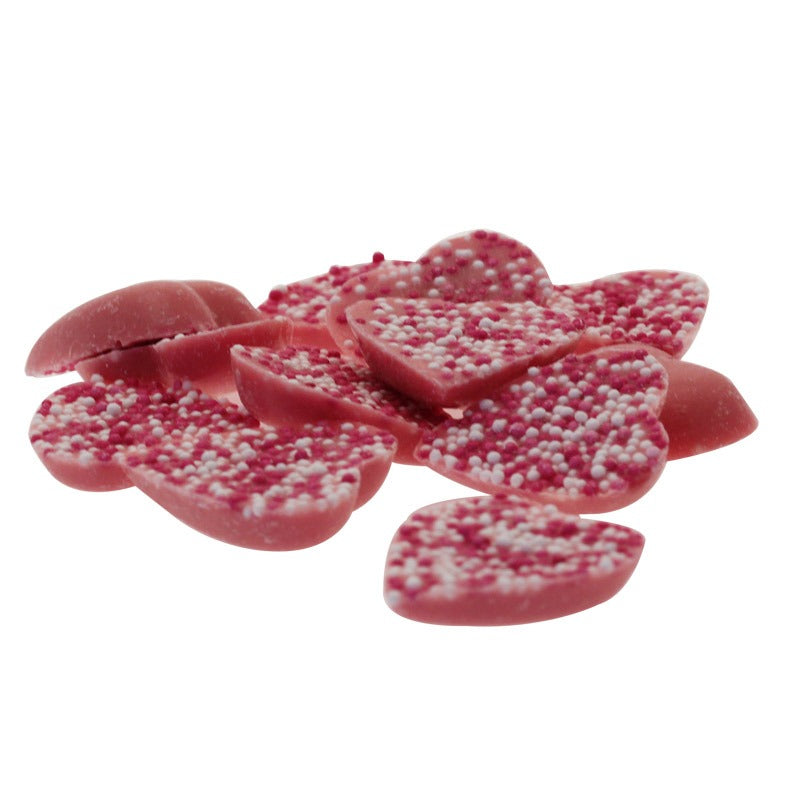 Pink Heart Sweets with Sprinkles 500g